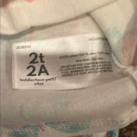 Carter's Light Blue Floral Pajama Set - Picture 5 of 5